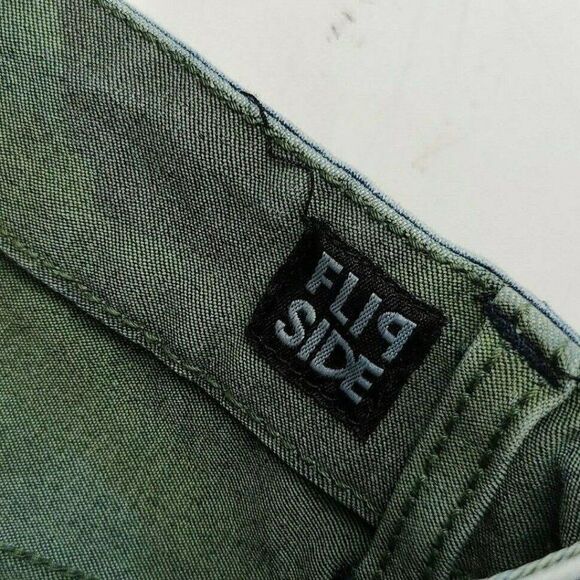 Flip Side Short Shorts Women's Reversible Green Ca - Picture 3 of 7